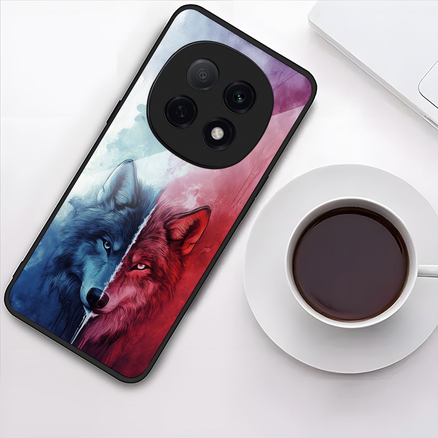 OPPO F29 Pro 5G Premium Acrylic Shockproof Glass Back Case (Ice & Fire)