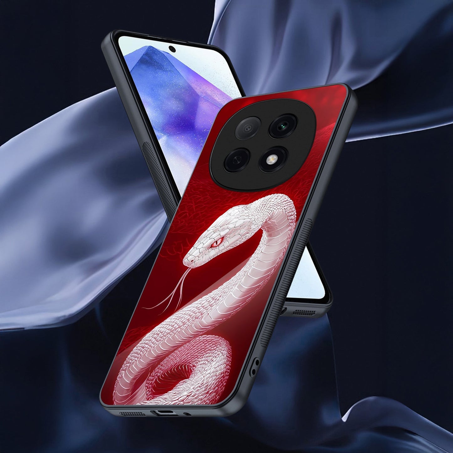 OPPO F29 Pro 5G Premium Acrylic Shockproof Glass Back Case (White Venom)