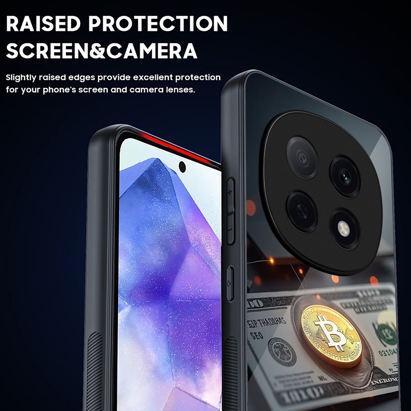 OPPO F29 Pro 5G Premium Acrylic Shockproof Glass Back Case (Money Matrix)