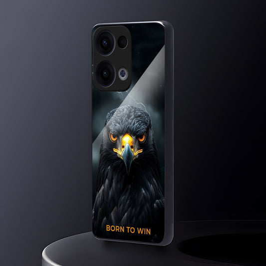 Oppo Reno 13 5G Premium Acrylic Shockproof Glass Back Case (Eagle Eye)