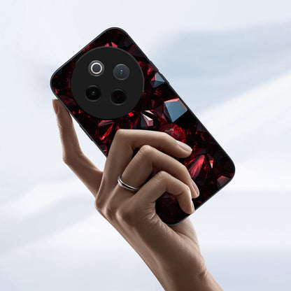 Vivo T4 5G Premium Acrylic Shockproof Glass Back Case (Ruby Royale)