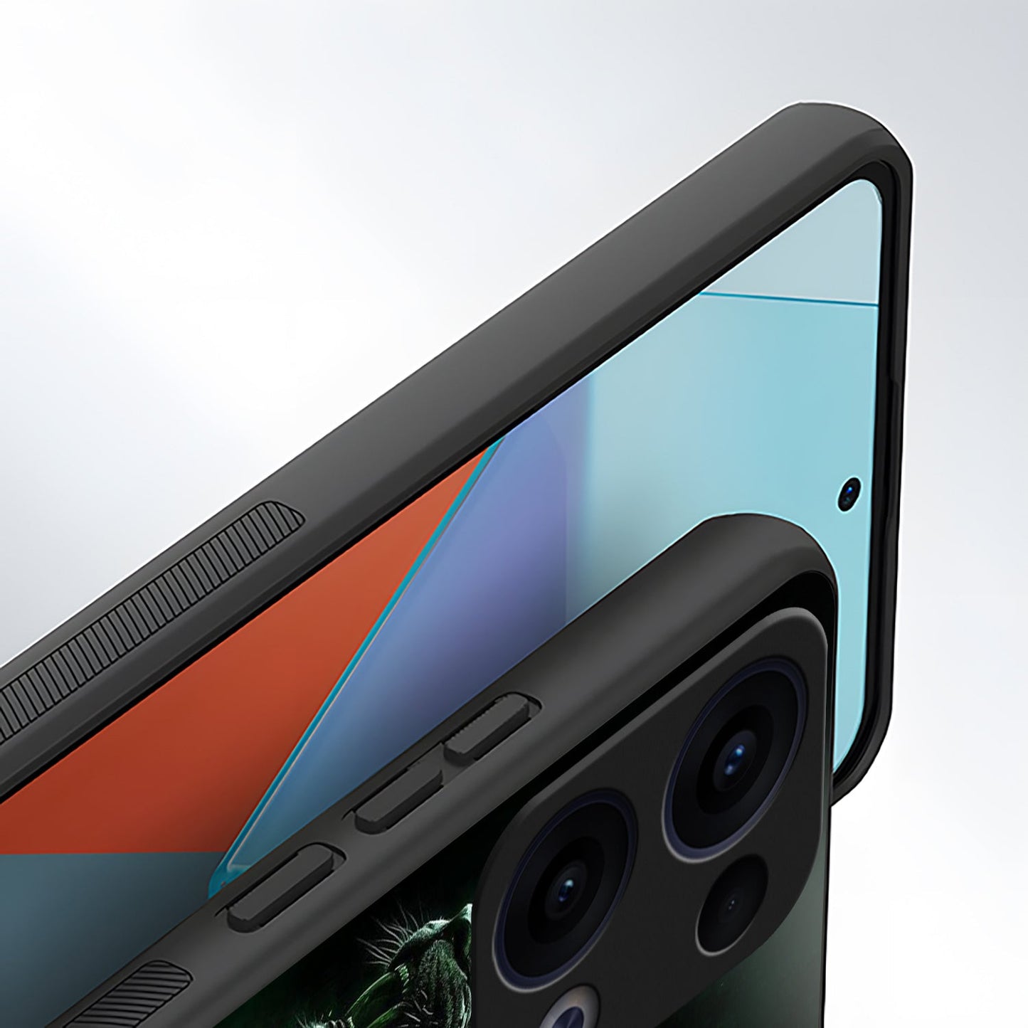 Oppo Reno 13 5G Premium Acrylic Shockproof Glass Back Case (Inferno Beast)
