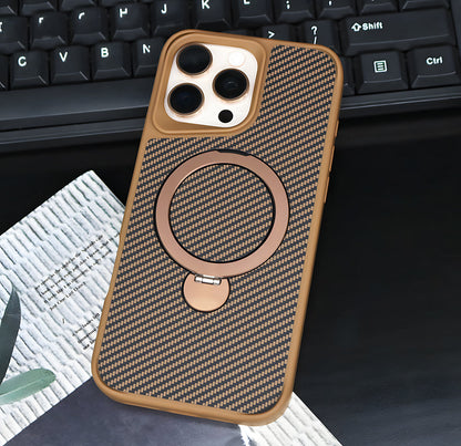 Carbon Fiber Texture TPU Magnetic iPhone Case