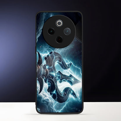 Vivo T4 5G Premium Acrylic Shockproof Glass Back Case (Shiva’s Trishul)