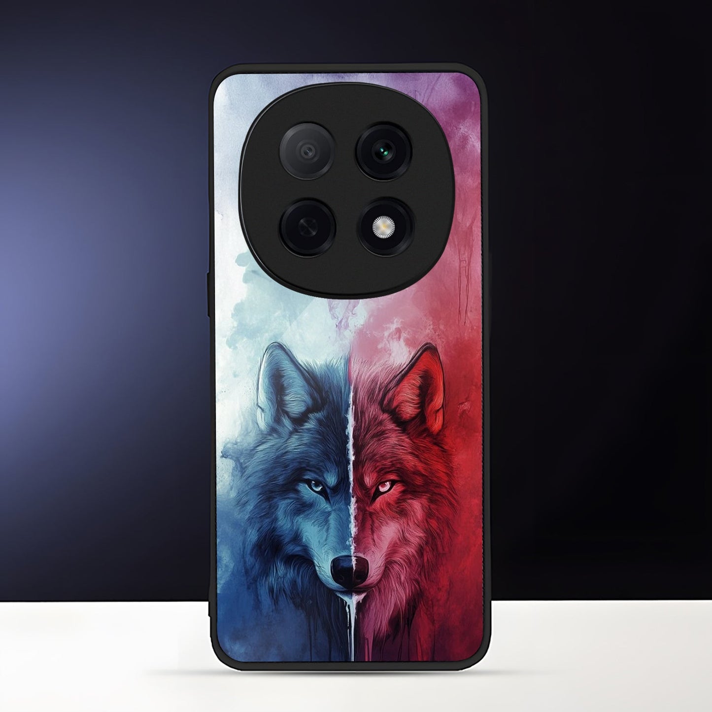 OPPO F29 Pro 5G Premium Acrylic Shockproof Glass Back Case (Ice & Fire)