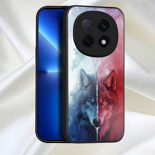OPPO F29 Pro 5G Premium Acrylic Shockproof Glass Back Case (Ice & Fire)