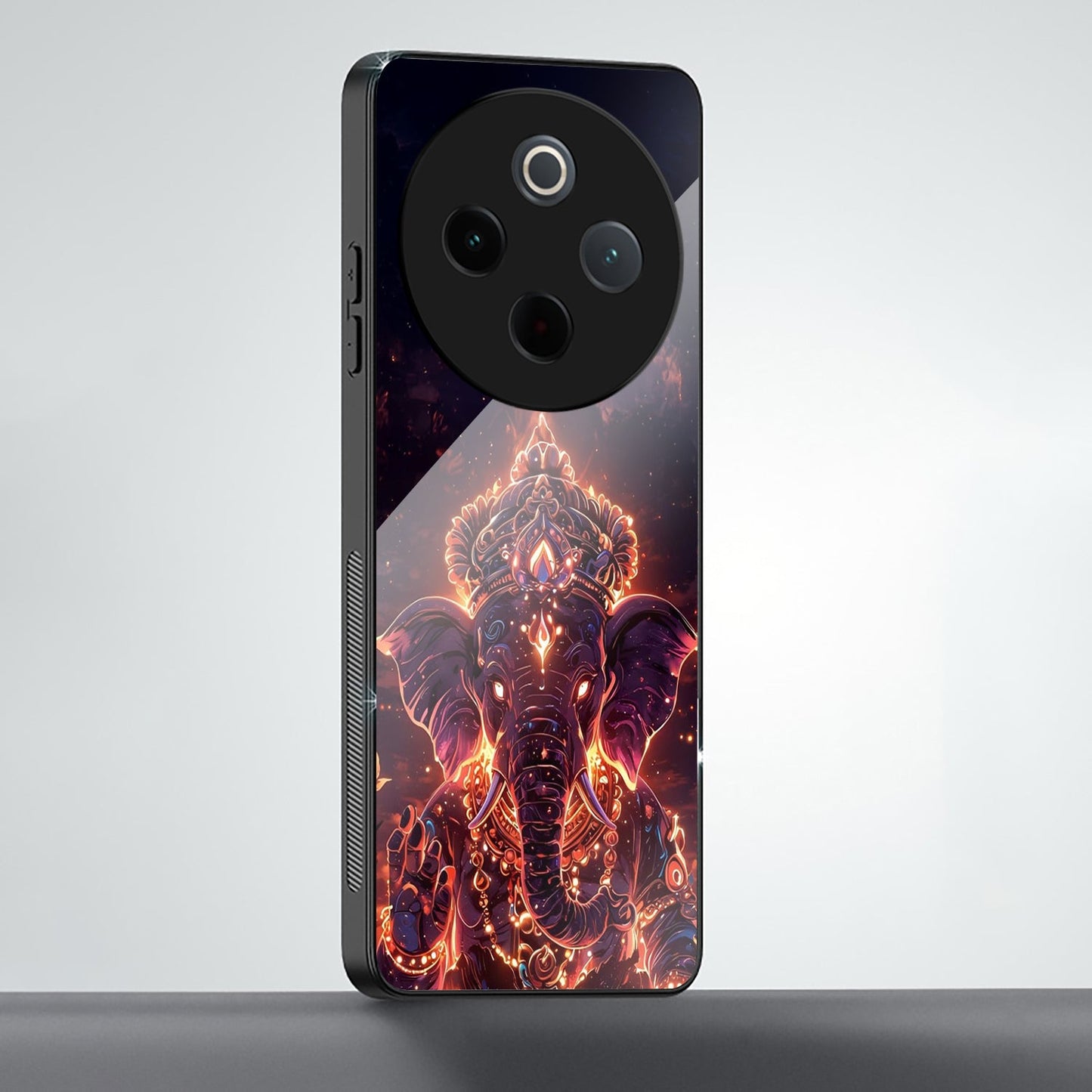 Vivo T4 5G Premium Acrylic Shockproof Glass Back Case (Ganesha)