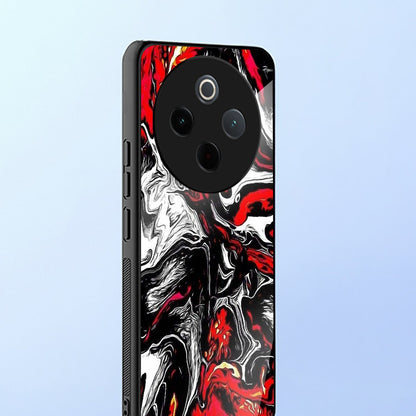 Vivo T4 5G Premium Acrylic Shockproof Glass Back Case (Liquid Fire)