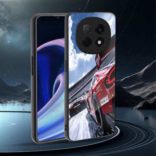 OPPO F29 Pro 5G Premium Acrylic Shockproof Glass Back Case (Rain Racer)
