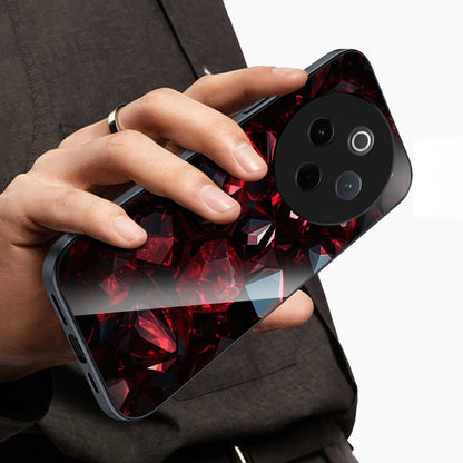 Vivo T4 5G Premium Acrylic Shockproof Glass Back Case (Ruby Royale)