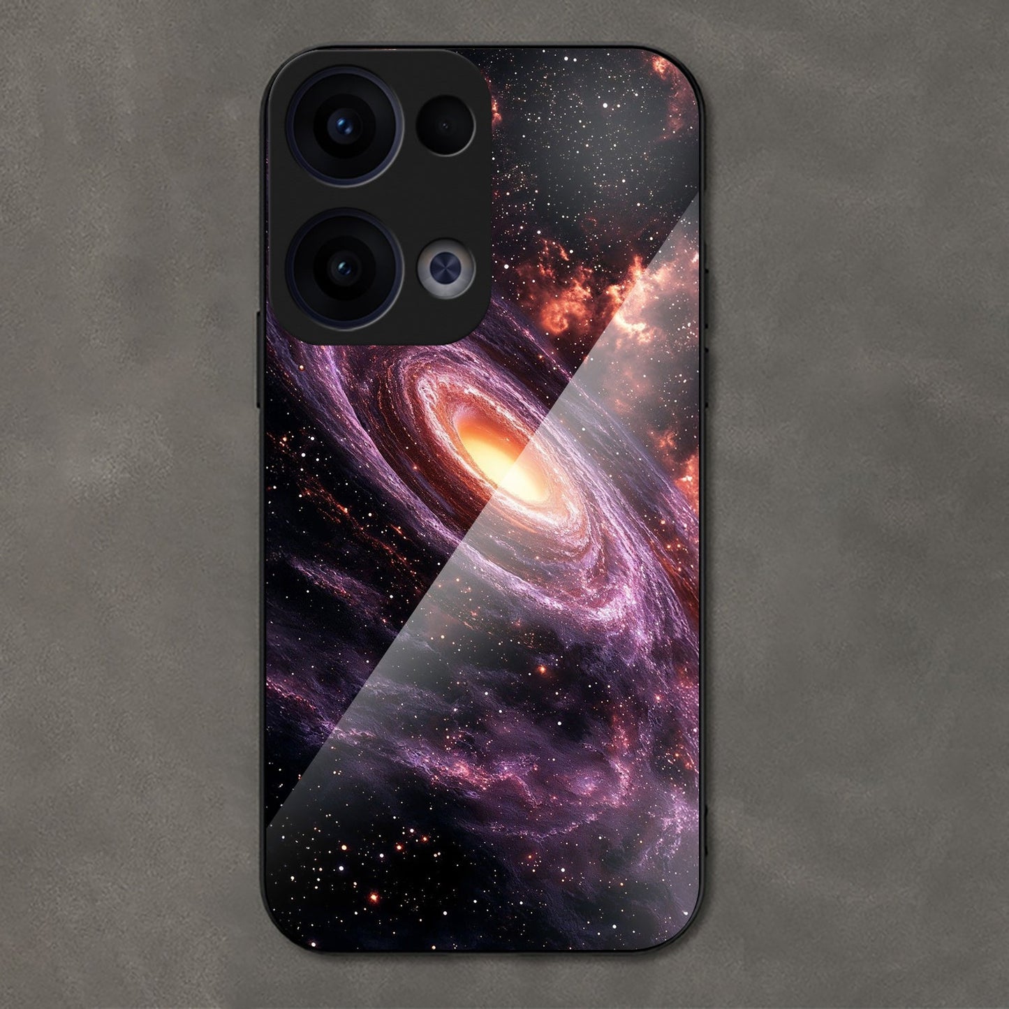 Oppo Reno 13 5G Premium Acrylic Shockproof Glass Back Case (Orbit Shield)