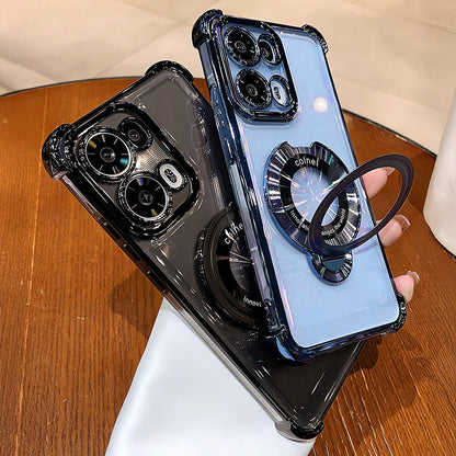 Oppo Reno13 5G Original Luxury Magnifier Ring Stand Shockproof Airbags Corner Case