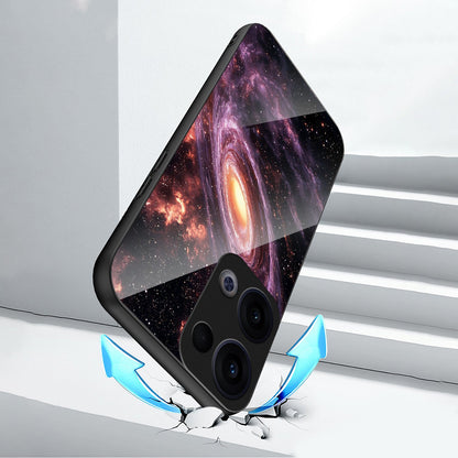 Oppo Reno 13 5G Premium Acrylic Shockproof Glass Back Case (Orbit Shield)