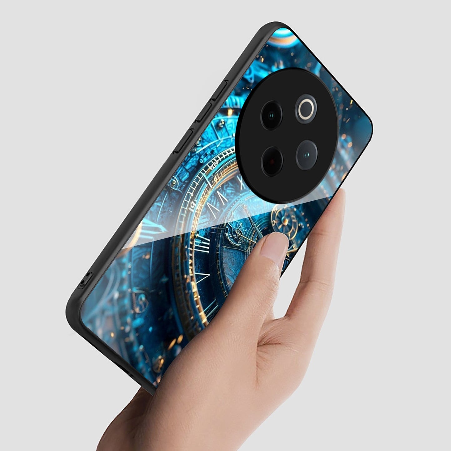 Vivo T4 5G Premium Acrylic Shockproof Glass Back Case (Eternal Time)