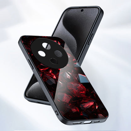 Vivo T4 5G Premium Acrylic Shockproof Glass Back Case (Ruby Royale)