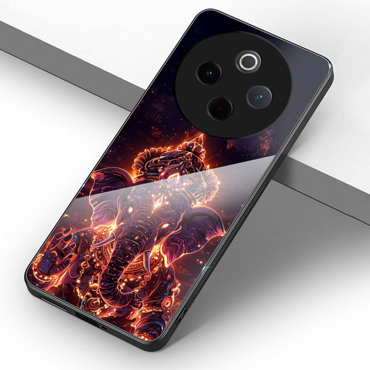 Vivo T4 5G Premium Acrylic Shockproof Glass Back Case (Ganesha)