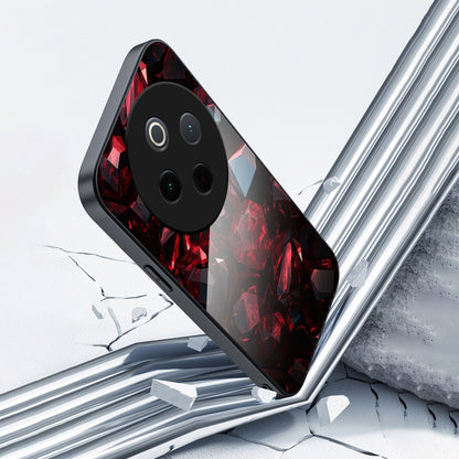 Vivo T4 5G Premium Acrylic Shockproof Glass Back Case (Ruby Royale)