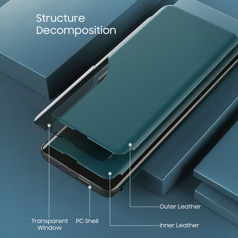 Vivo Y58 5G Luxury Half Window Leather Flip Case