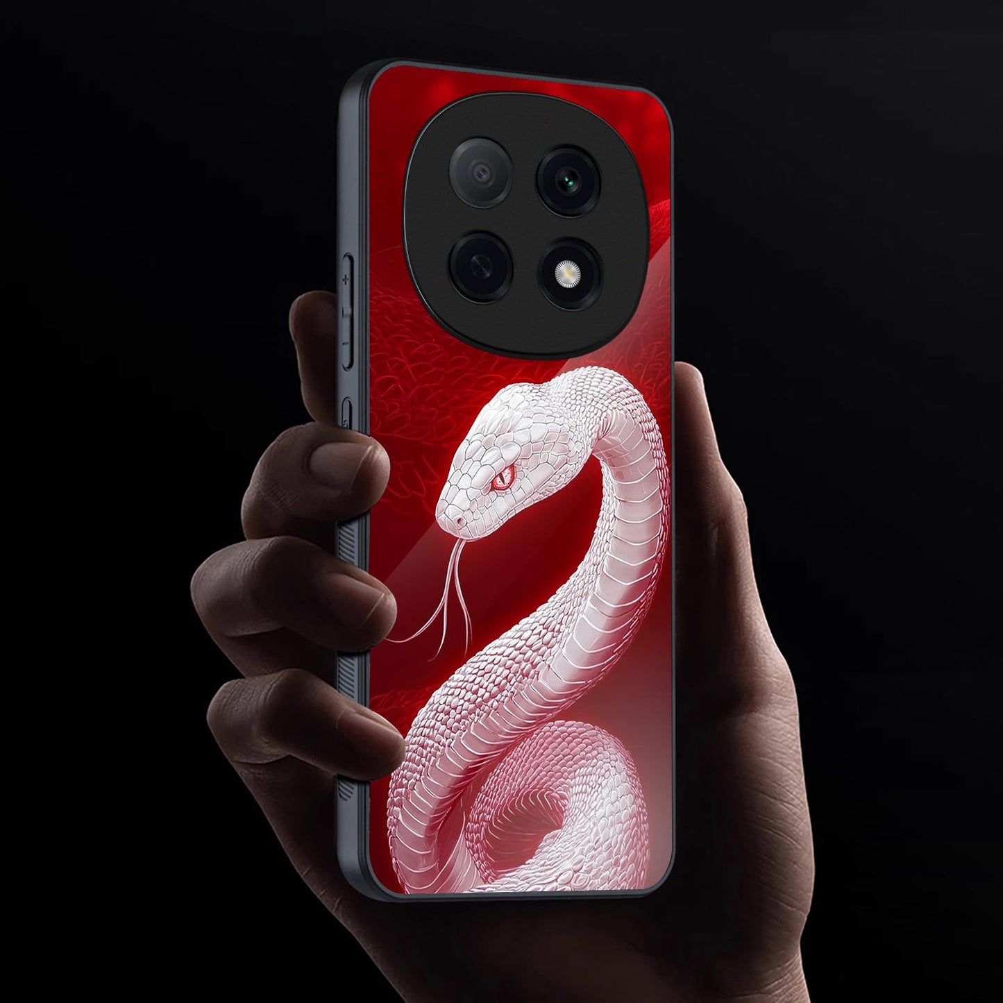 OPPO F29 Pro 5G Premium Acrylic Shockproof Glass Back Case (White Venom)