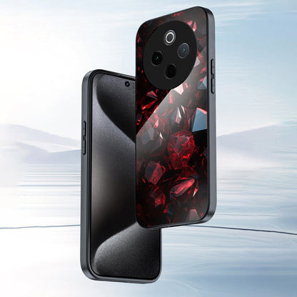 Vivo T4 5G Premium Acrylic Shockproof Glass Back Case (Ruby Royale)
