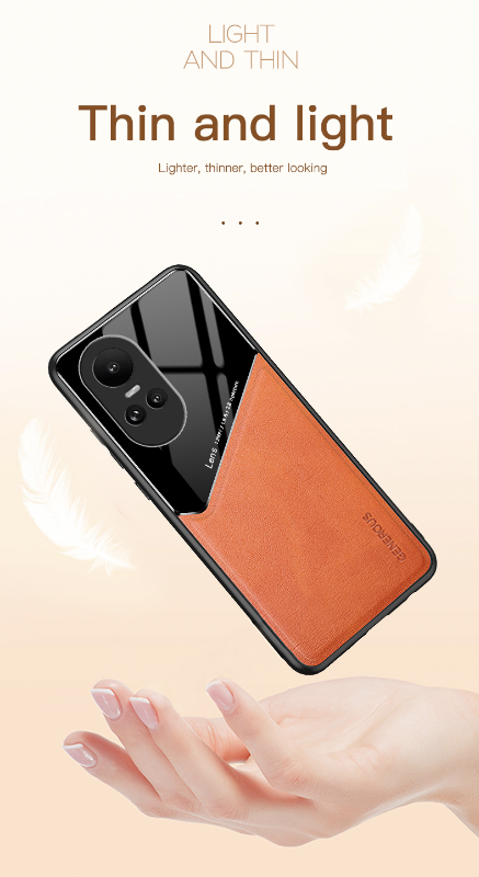 Oppo Reno 10 5G  luxury Generous® Leather Protective Back Case