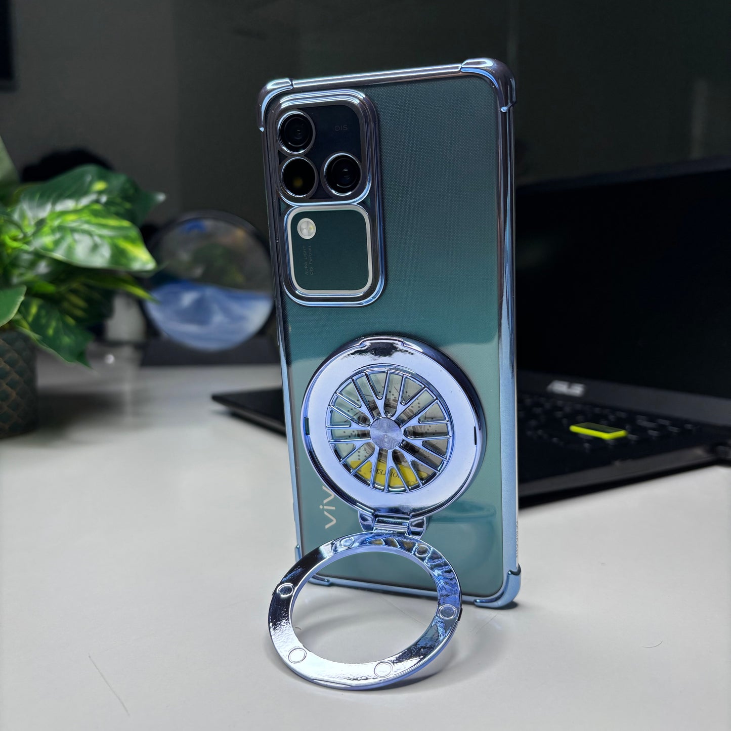 Vivo V30 Pro 5G Premium Stress Buster Wheel Rotating Shockproof Airbags Case
