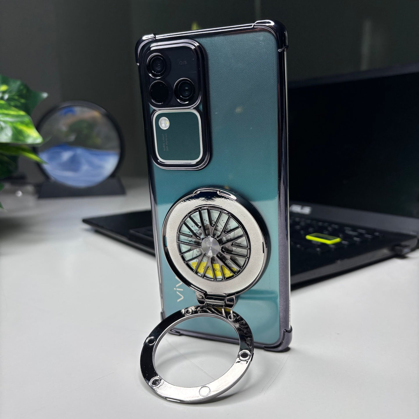 Vivo V30 Pro 5G Premium Stress Buster Wheel Rotating Shockproof Airbags Case