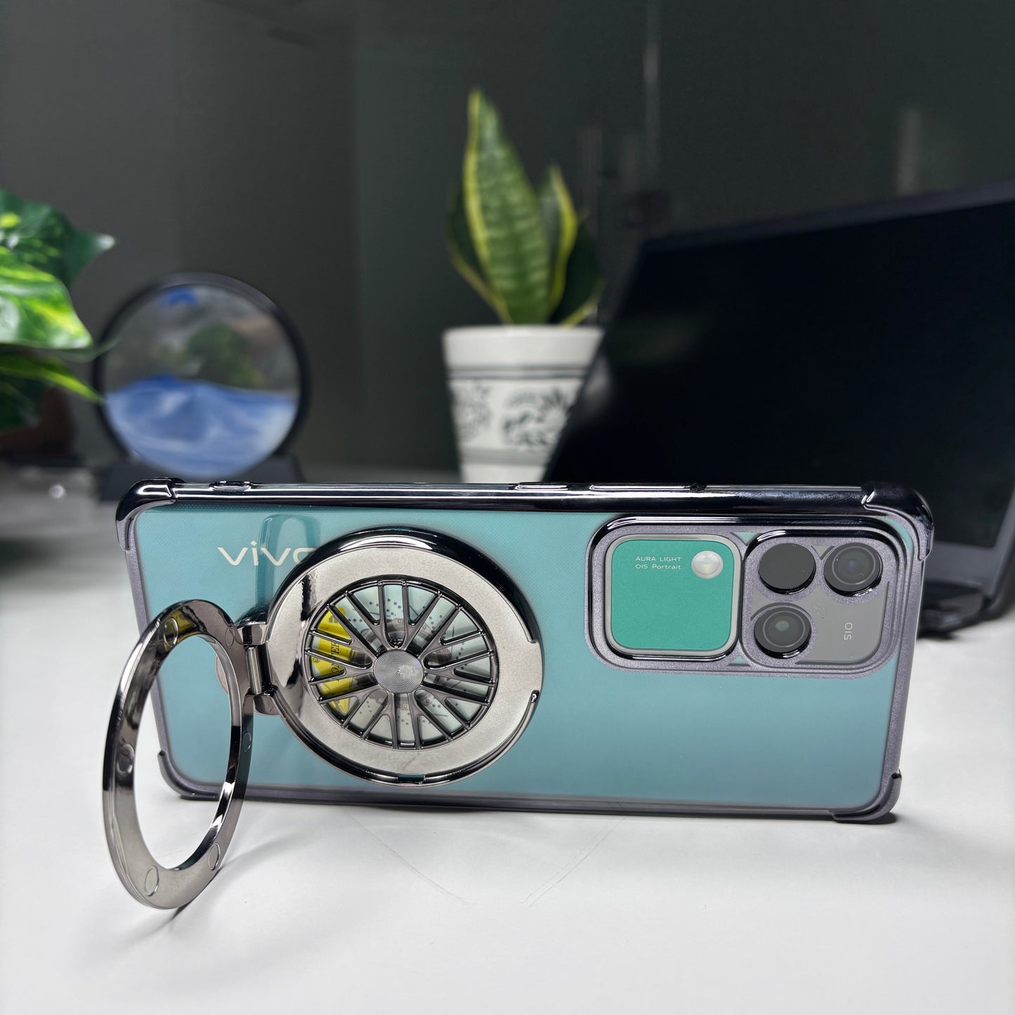 Vivo V30 Pro 5G Premium Stress Buster Wheel Rotating Shockproof Airbags Case