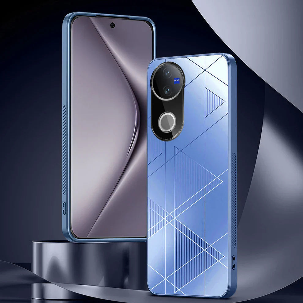 Vivo V50 5G Triangle Pattern Matte Back Shockproof Case