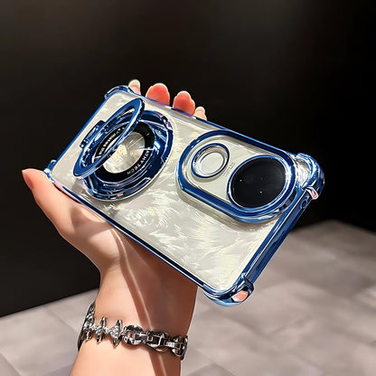 Vivo V50 5G Original Luxury Magnifier Ring Stand Shockproof Airbags Corner Case