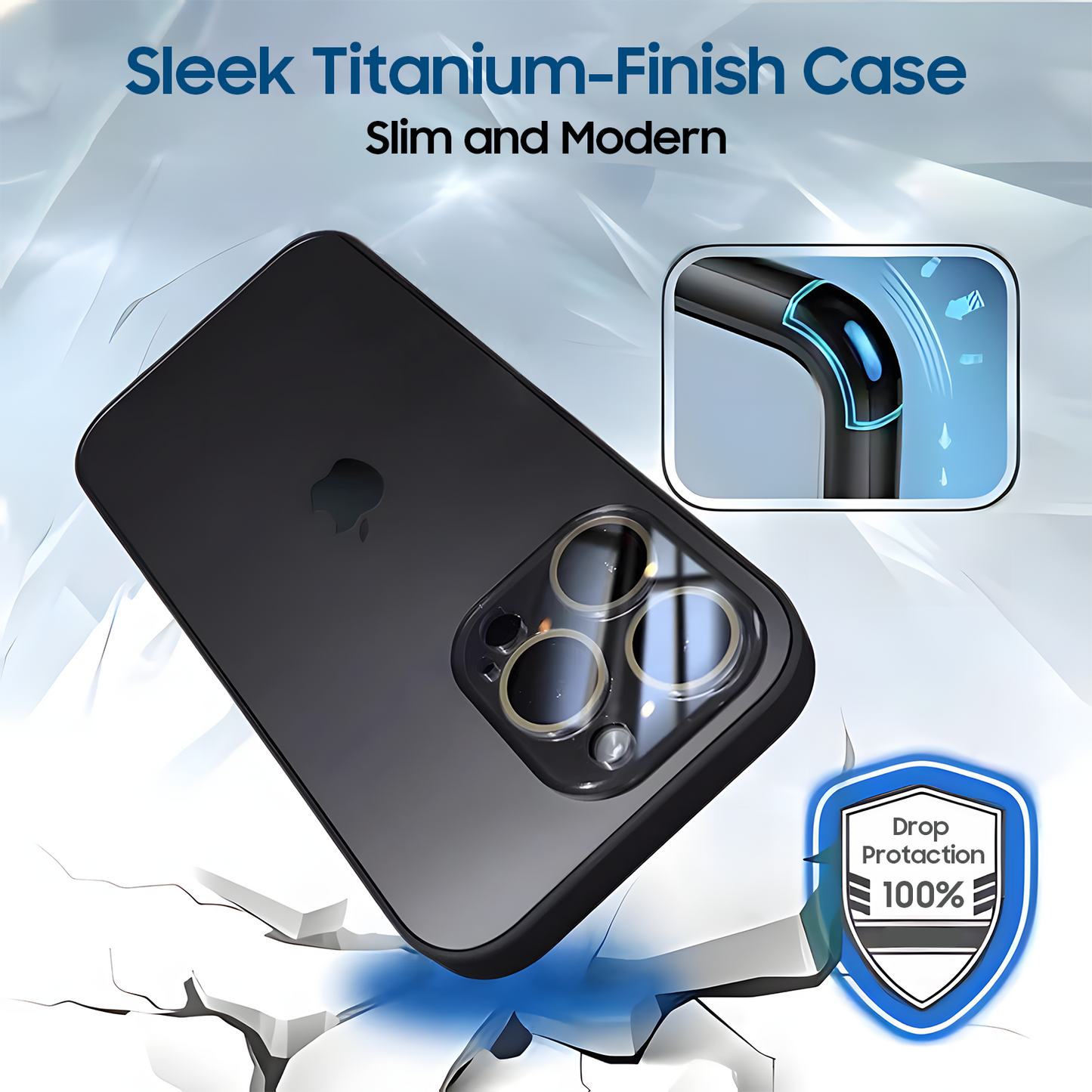 Sleek Titanium-Finish iPhone Case