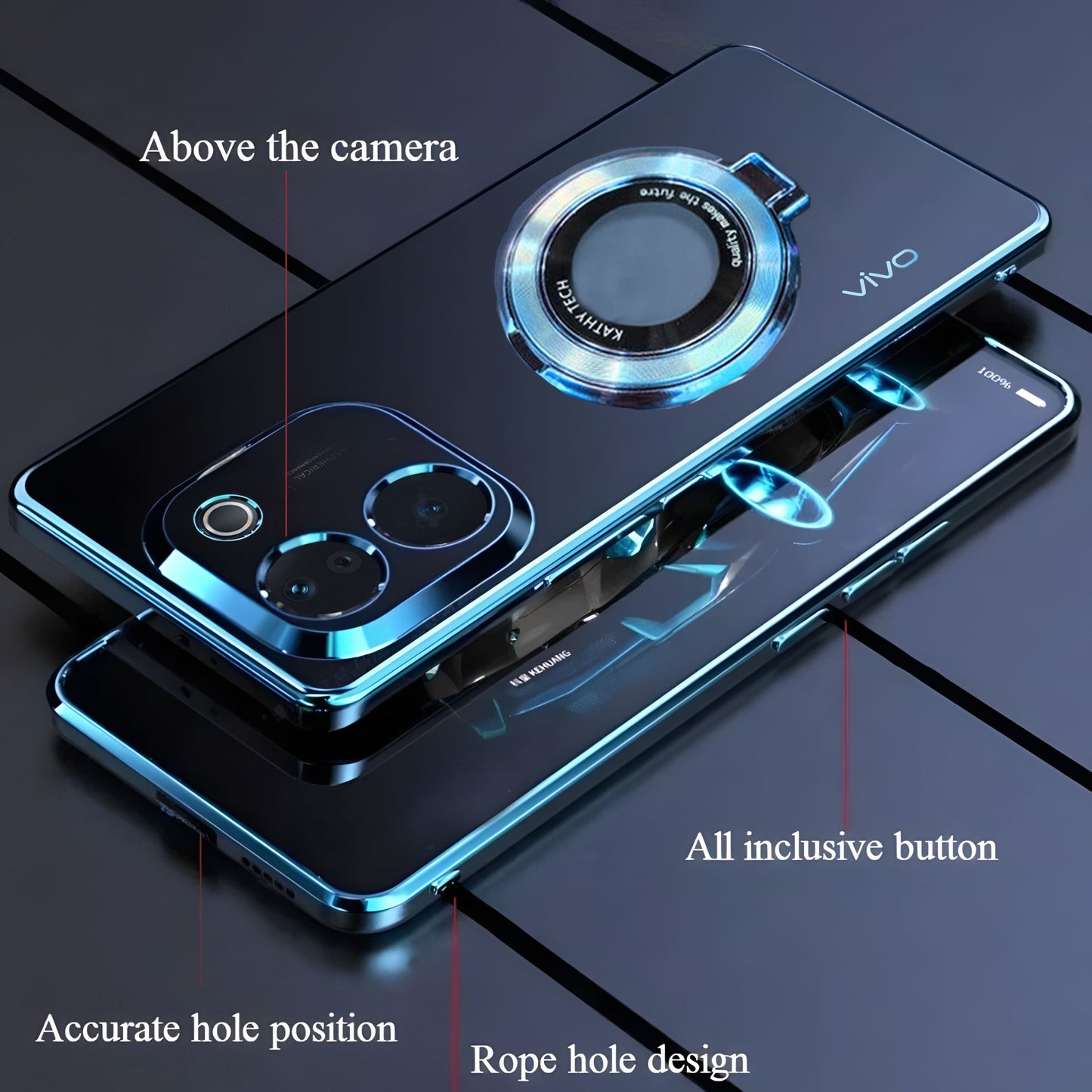 Vivo T3 Pro 5G Magnifier Electroplating Case